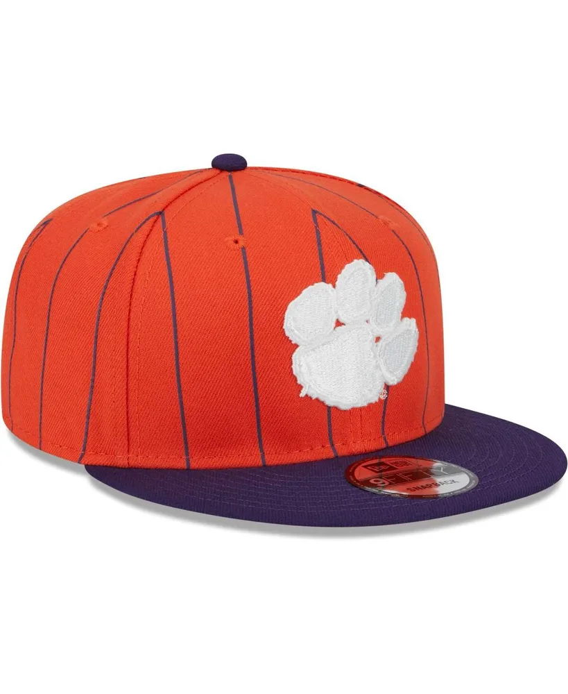 Men's New Era Orange, Purple Clemson Tigers Vintage-Like 9FIFTY Snapback Hat