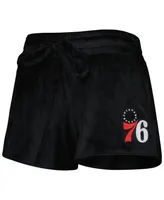 Women's Concepts Sport Black Philadelphia 76ers Intermission T-shirt and Shorts Sleep Set