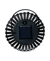 Glitzhome 9.75" H Metal Woven Solar Powered Outdoor Hanging Lantern