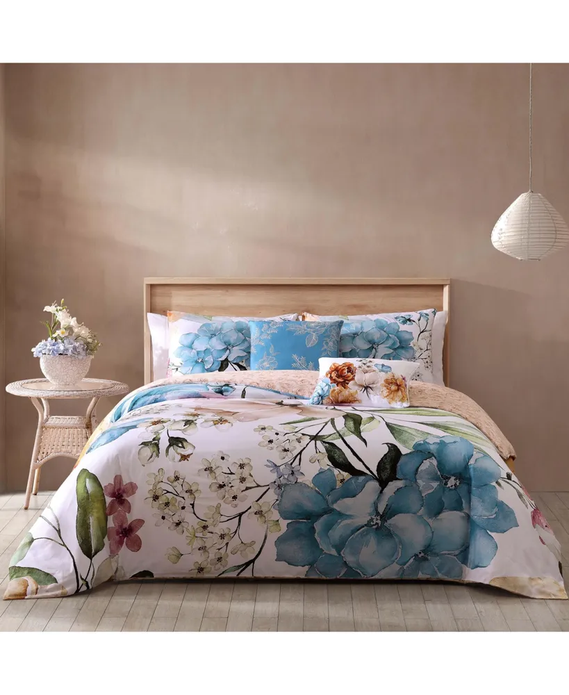 Bebejan Maia Blue Bedding 100% Cotton 5-Piece King Size Reversible