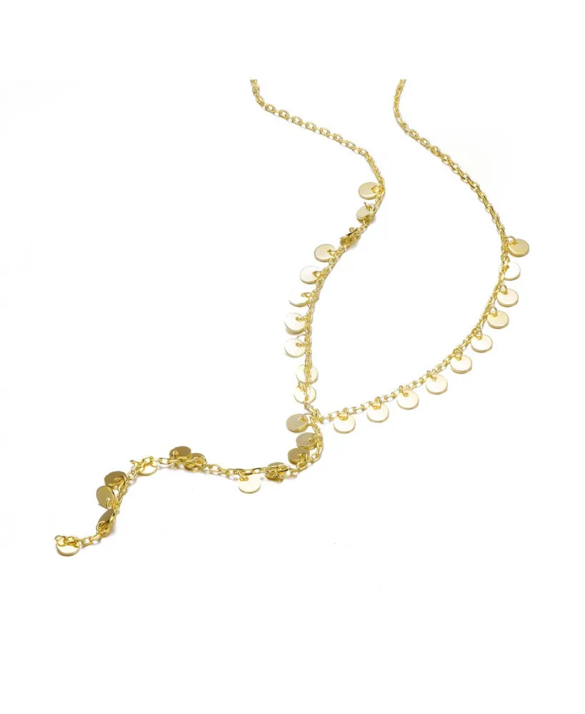 Rachel Glauber 14K Gold Plated "Y" Neck Drop Necklace
