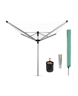 Rotary Lift-o-Matic Advance Clothesline - 164', 50 Meter with Metal Ground Spike, Protective Cover and Peg Bag Set