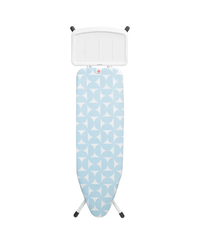 Ironing Board B, 49 x 15" 124 x 38 Centimeter - Solid Steam Unit Holder, 1" 25 Millimeter White Frame