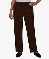 Alfred Dunner Women's Classics Stretch Waist Corduroy Average Length Pants