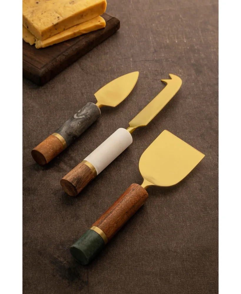 Evora Marble Cheese Knives, Set of 3