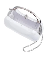 Nina Women's Metallic Minaudiere Metal Handle Handbag