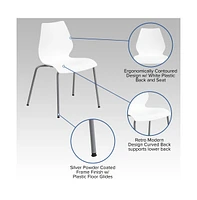 Multipurpose Home Office Stack Chair With Lumbar Support