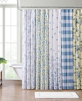 Laura Ashley Flora Cotton 72" x 72" Shower Curtain