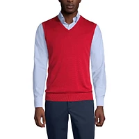 Lands' End School Uniform Men's Cotton Modal Fine Gauge Sweater Vest