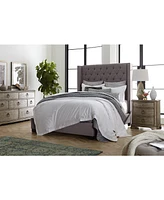 Closeout! Charcoal Monroe Ii Upholstered California King Bed, Created for Macy's