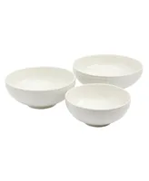 Tabletops Gallery 3-pc Bloom Round Embossed Bowl Set