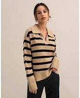 Lilysilk Women's The Gilly Stripe Sweater