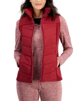 Id Ideology Women's Sleeveless Zip-Front Puffer Vest, Created for Macy's