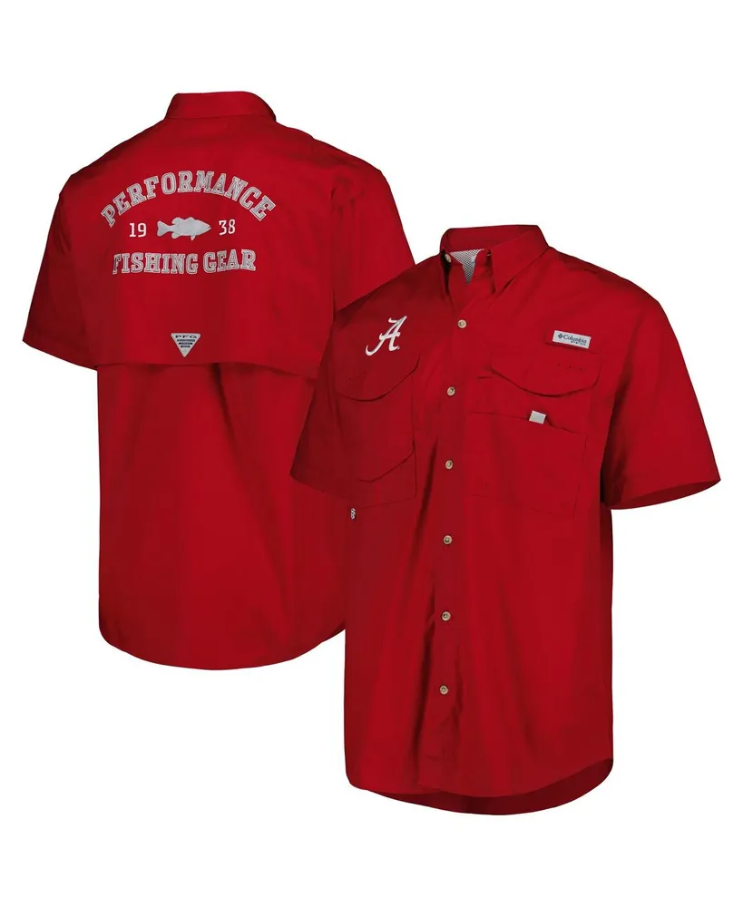 Men's Columbia Crimson Alabama Tide Bonehead Button-Up Shirt
