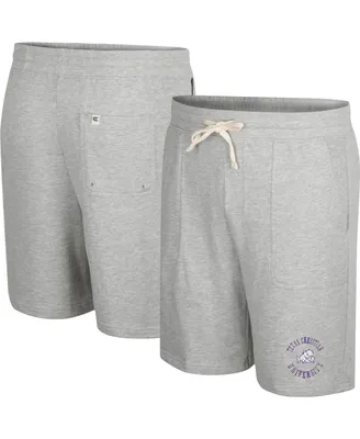 Men's Colosseum Heather Gray Tcu Horned Frogs Love To Hear This Terry Shorts