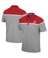 Men's Colosseum Heather Gray Alabama Crimson Tide Chamberlain Polo Shirt