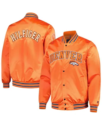 Men's Tommy Hilfiger Orange Denver Broncos Elliot Varsity Full-Snap Jacket
