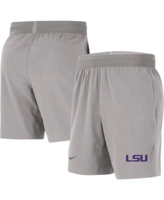 Men's Nike Gray Lsu Tigers Player Performance Shorts