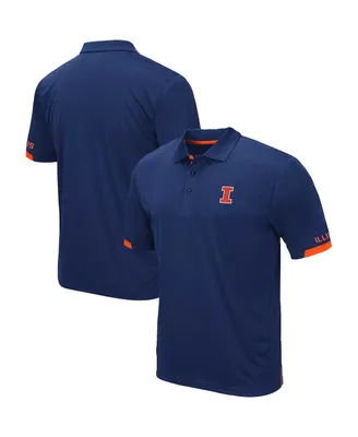 Men's Colosseum Navy Illinois Fighting Illini Big and Tall Santry Polo Shirt