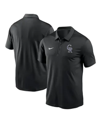 Men's Nike Black Colorado Rockies Agility Performance Polo Shirt
