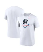 Men's Nike White Miami Marlins Big and Tall Icon Legend Performance T-shirt