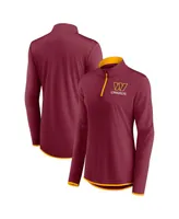 Women's Fanatics Burgundy Washington Commanders Worth the Drive Quarter-Zip Top