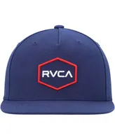 Big Boys and Girls Rvca Navy Commonwealth Snapback Hat