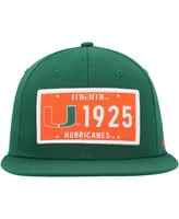 Men's adidas Green Miami Hurricanes Established Snapback Hat