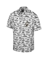 Men's Colosseum White Vanderbilt Commodores Spontaneous is Romantic Camp Button-Up Shirt