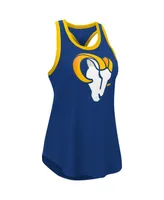 Women's G-iii 4Her by Carl Banks Navy Los Angeles Rams Tater Tank Top