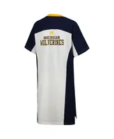 Women's G-iii 4Her by Carl Banks White Michigan Wolverines Home Run T-shirt Dress