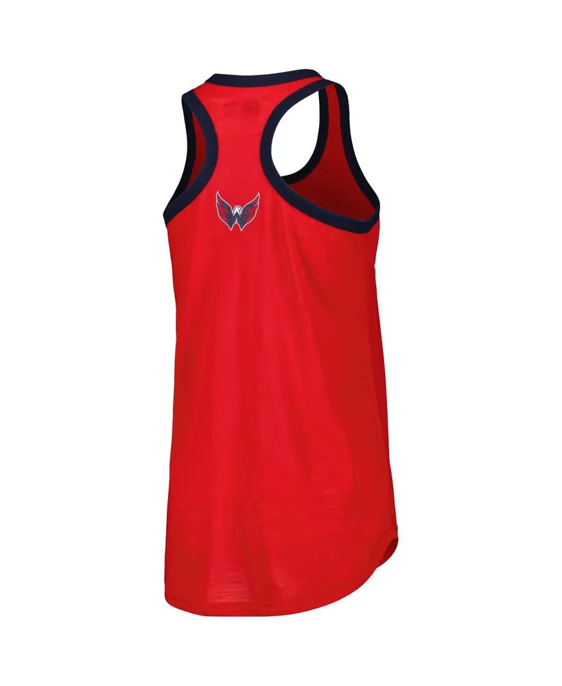 Women's G-iii 4Her by Carl Banks Red Washington Capitals First Base Racerback Scoop Neck Tank Top