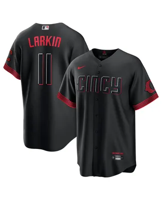 Men's Nike Black Cincinnati Reds Barry Larkin 2023 City Connect Replica Player Jersey