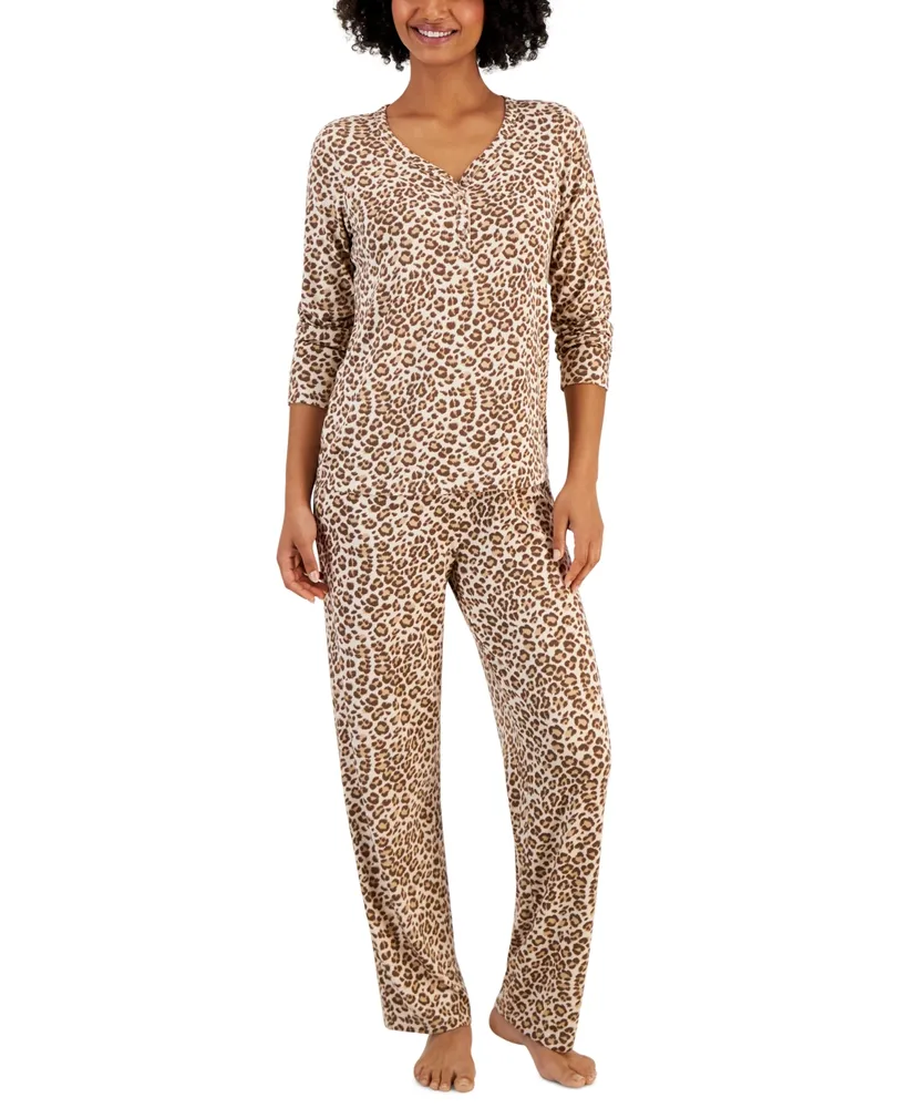Charter Club Women's Long Sleeve Soft Knit Packaged Pajama Set, Created for Macy's