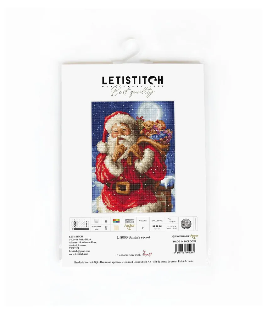 Letistitch Counted Cross Stitch Kit Christmas Toys Kit 2 L8002