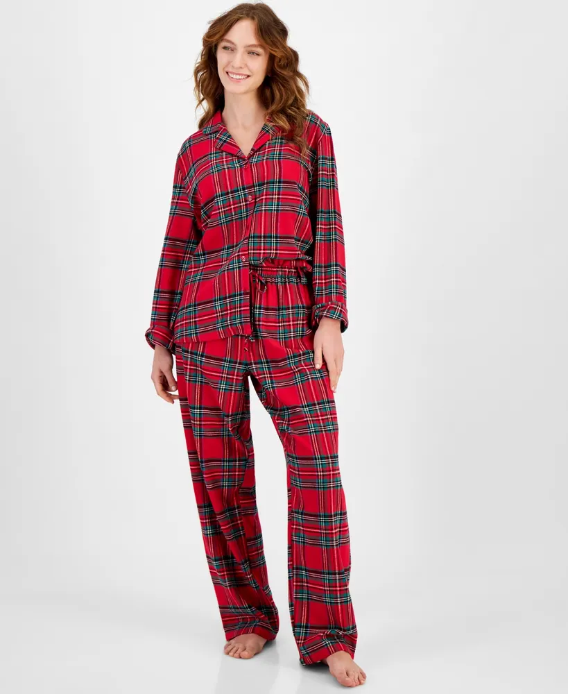 Family Pajamas Matching Family Pajamas Women's Brinkley Cotton Plaid Pajamas  Set, Created for Macy's