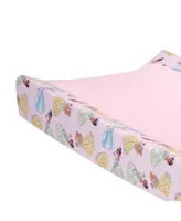 Lambs & Ivy Disney Princesses Changing Pad Cover - Cinderella, Belle & Tiana