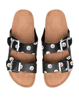 Women's Pittsburgh Steelers Mini Print Double Buckle Sandal