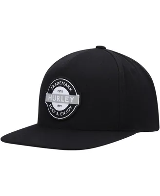Men's Black Hurley Underground Snapback Hat