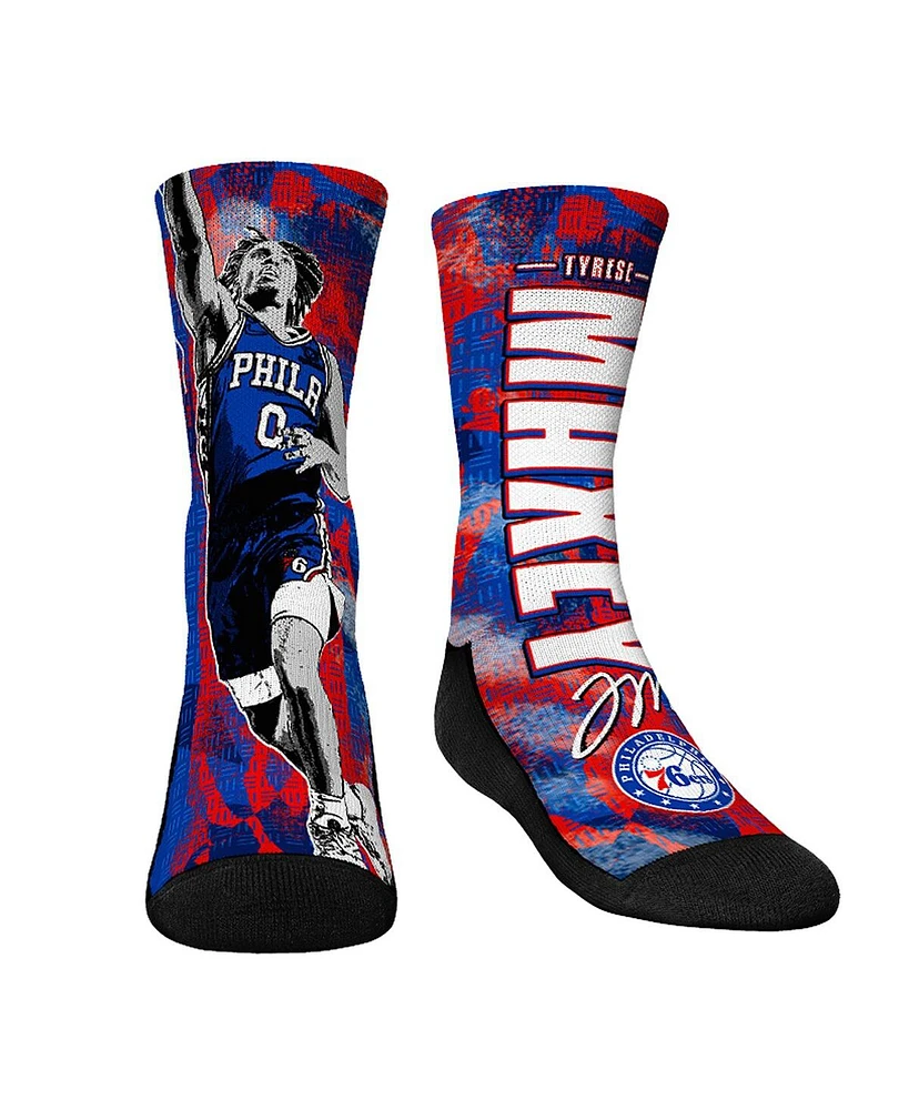 Youth Boys and Girls Rock 'Em Socks Tyrese Maxey Philadelphia 76ers Big Player Crew Socks