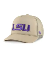 Men's '47 Brand Khaki Lsu Tigers Foam Front Mesh Trucker Snapback Hat