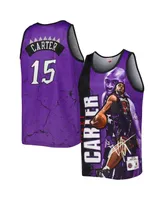 Men's Mitchell & Ness Vince Carter Purple Toronto Raptors 1998-99 Hardwood Classics Player Burst Tank Top