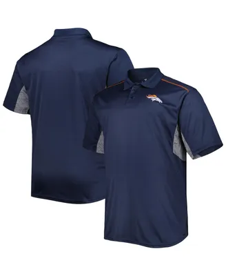 Men's Navy Denver Broncos Big and Tall Team Color Polo Shirt