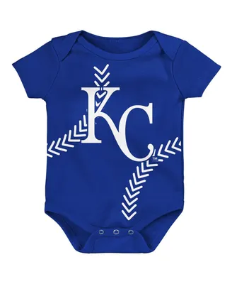 Newborn and Infant Boys Girls Royal Kansas City Royals Running Home Bodysuit