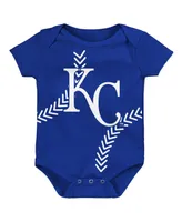 Newborn and Infant Boys Girls Royal Kansas City Royals Running Home Bodysuit