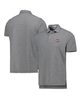 Men's Peter Millar Black Ohio State Buckeyes Jubilee Striped Performance Jersey Polo Shirt