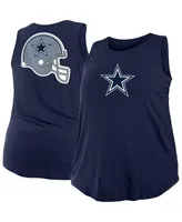 Women's New Era Navy Dallas Cowboys Plus Tank Top