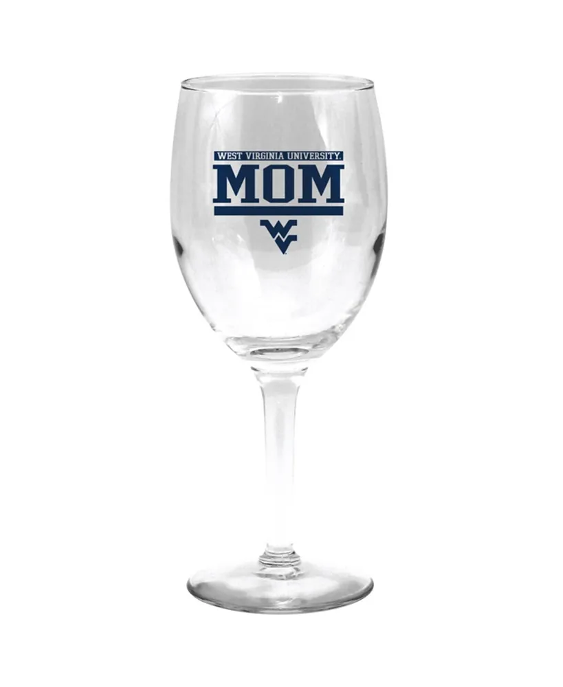 West Virginia Mountaineers 11 Oz Mom Stemmed Wine Glass