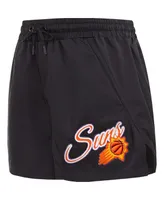 Women's Pro Standard Black Phoenix Suns Script Woven Shorts