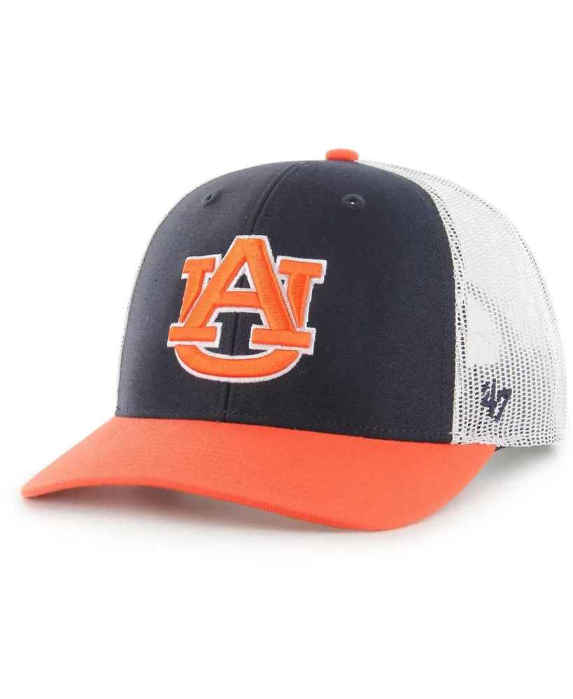 Men's '47 Brand Navy Auburn Tigers Side Note Trucker Snapback Hat